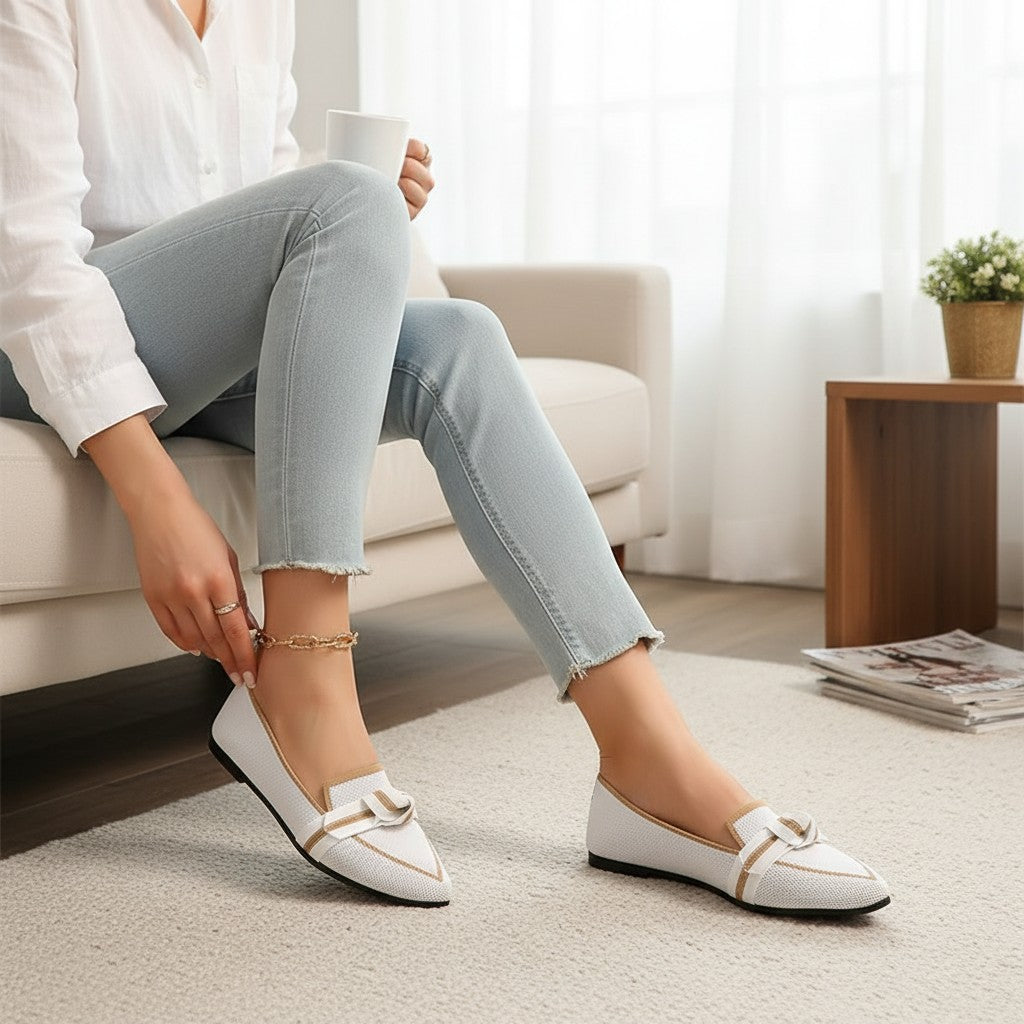Flat Shoes Lying Woven Slip-on Breathable Shoes Summer