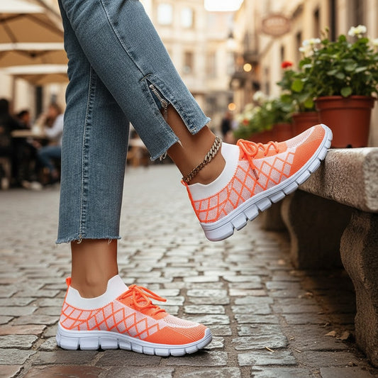 Lace-Up Fly knit Sneakers