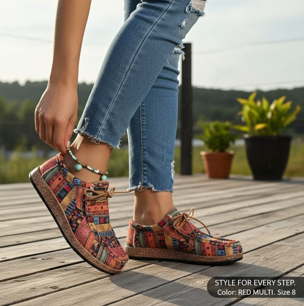 Color Graffiti Canvas Flat Bottom Pumps