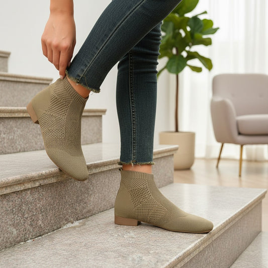 Plus Size Women's Boots Middle Tube Pointed Ankle Boots