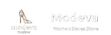 Modeva logo with a high-heeled shoe icon on a black background